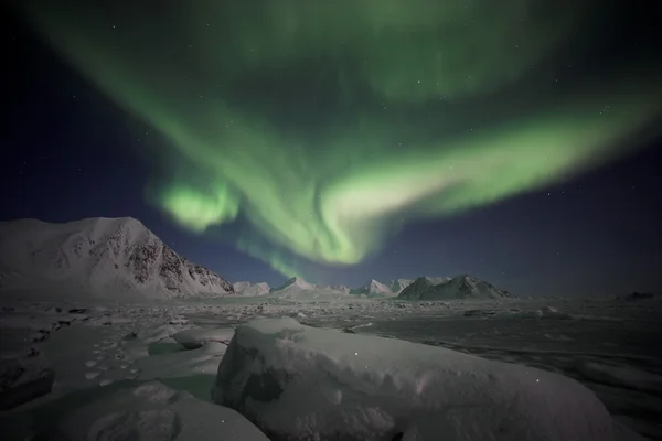 Natuurverschijnsel van Noorderlicht (Aurora Borealis) Stockfoto