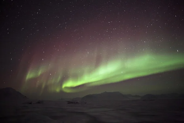 Natuurverschijnsel van Noorderlicht (Aurora Borealis) Rechtenvrije Stockfoto's
