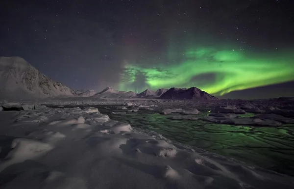 Natuurverschijnsel van Noorderlicht (Aurora Borealis) Stockfoto