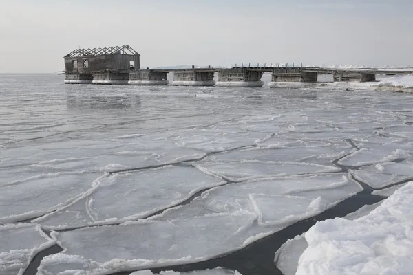 Кинутих дерев'яні Харбор, Шпіцберген — стокове фото