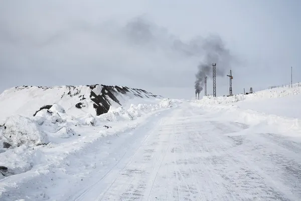 Barentsburg - ρωσική πόλη στην Αρκτική — Φωτογραφία Αρχείου