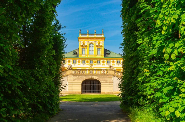 Palácio Wilanow Residência Barroca Rei Polônia Jan Iii Sobieski Vista — Fotografia de Stock