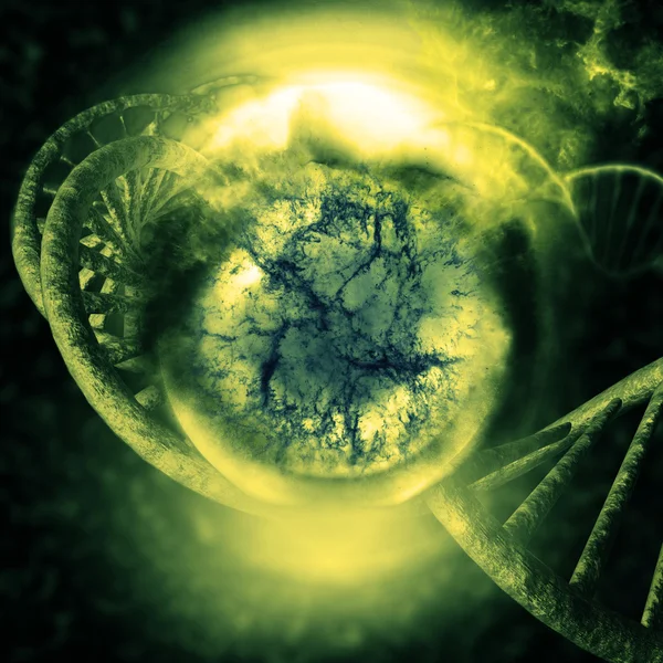 DNA yang terinfeksi — Stok Foto