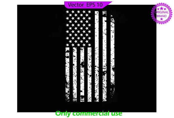 Usa Flag Distress Amerikansk Flagga Med Stänk Element Eps Patriot — Stock vektor