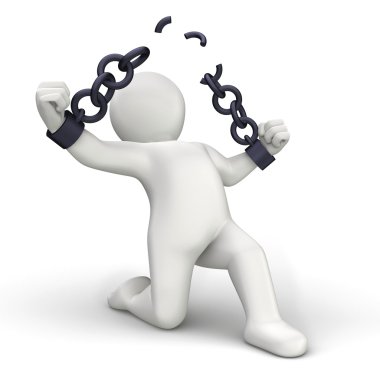 Breaking chains clipart