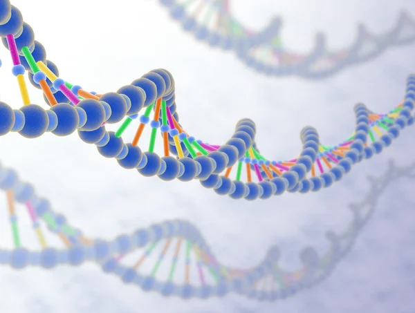 DNA op witte achtergrond — Stockfoto