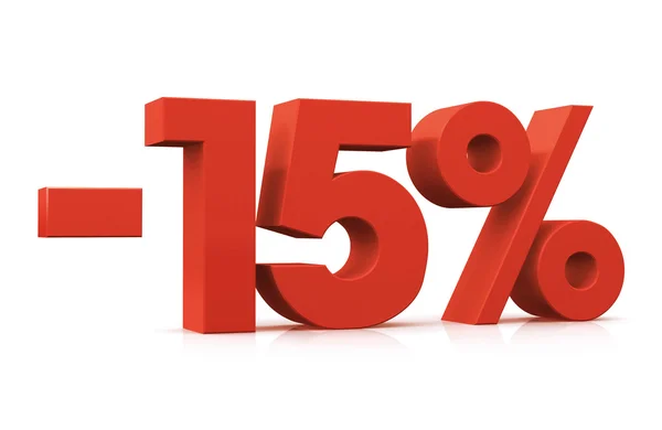 Percentage -15 — Stock Photo, Image