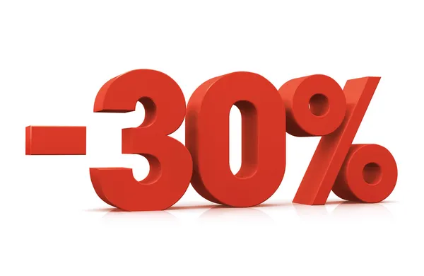 Percentage -30 — Stock Photo, Image