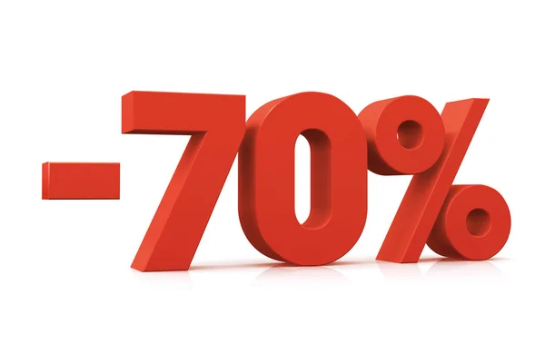 Percentuale -70% — Foto Stock