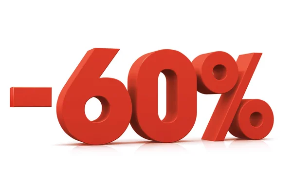 Percentage -60% — 스톡 사진