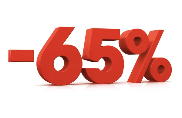 Percentage -65% — Stock Photo, Image