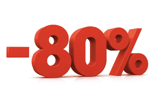 Percentage -80 — Stock Photo, Image