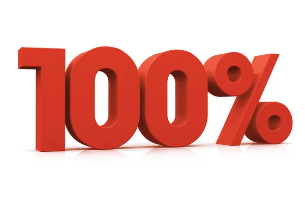 Percentagem 100% — Fotografia de Stock