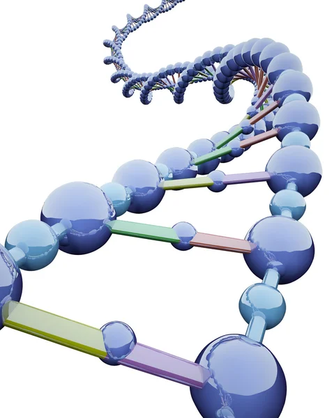 Metallic DNA Chains — Stock Photo, Image