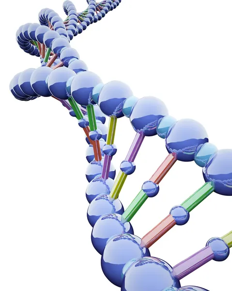 Metallic DNA Chains — Stock Photo, Image