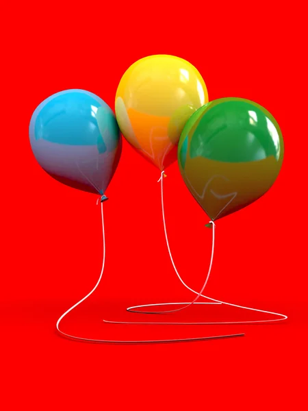 Tre balloner - Stock-foto