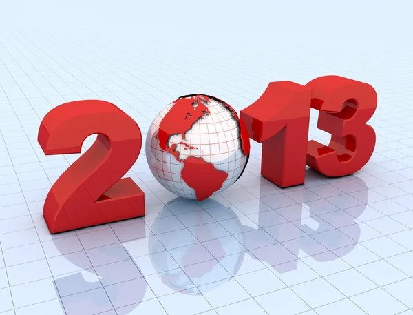 New year 2003 and planet earth — Stock Photo, Image