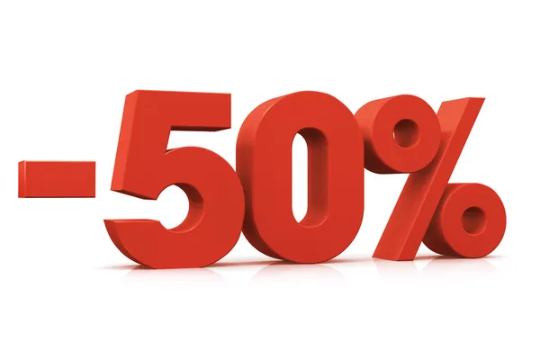 Porcentaje -50 — Foto de Stock