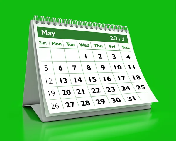 Maio 2013 Calendário — Fotografia de Stock