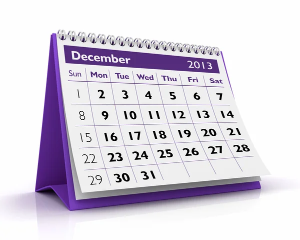 Calendario diciembre 2013 — Foto de Stock