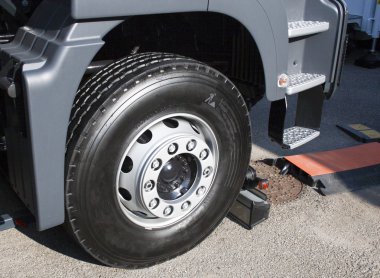 New wheel of articulated truck clipart