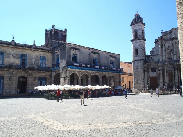 San cristobal v náměstí s katedrálou — Stock fotografie