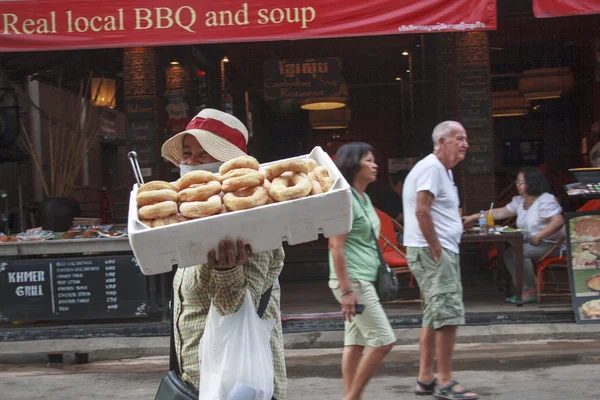 Donut seller — Stock Photo, Image