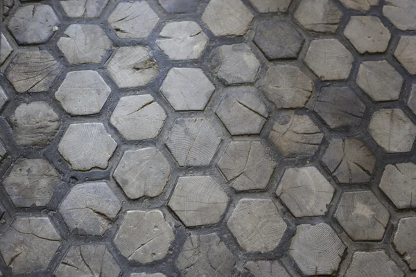 Hexagon wood texture — Stock Photo, Image