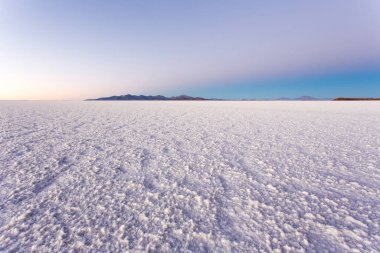 Bolivya 'da güneş doğarken Uyuni' nin sahibinin görüntüsü