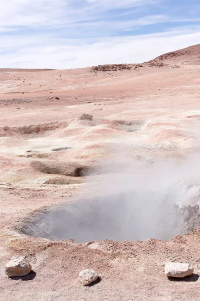 View Hot Water Geyser Area Bolivia — Stock Photo, Image