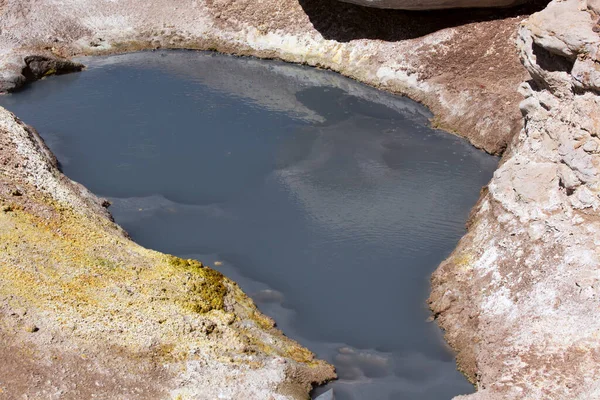 Över Varmvatten Och Gejser Område Bolivia — Stockfoto