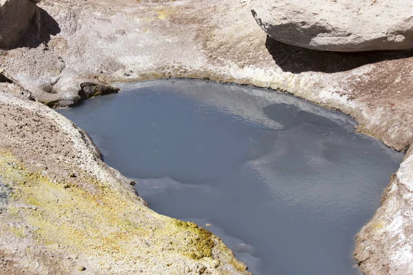 Uitzicht Warm Water Geiser Gebied Bolivia — Stockfoto