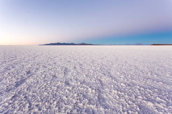 Uyuni Fizetésének Megtekintése Napkeltekor Bolíviában — Stock Fotó