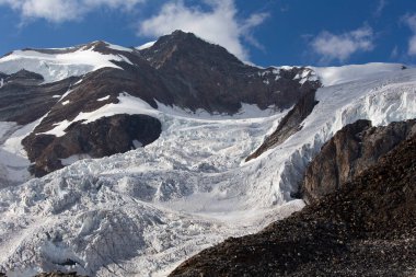 İtalya 'daki Monte Rosa Buzulu manzarası