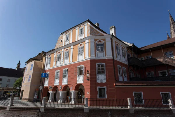 Sibiu Ρουμανία Μάιος 2018 Δρόμος Στην Πόλη Sibiu Ωραία Αρχιτεκτονική — Φωτογραφία Αρχείου