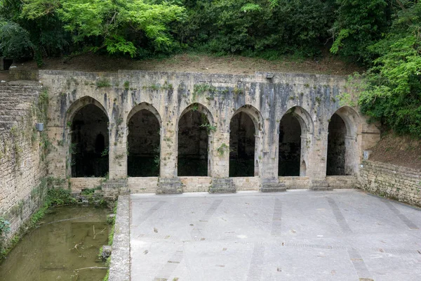 Poggibonsi Italien Mai 2021 Blick Auf Den Antiken Brunnen Fonte — Stockfoto