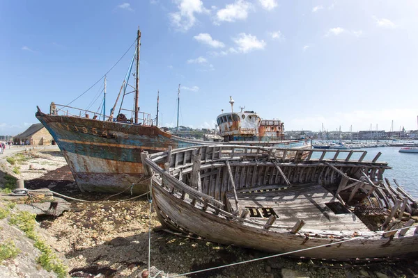 Camaret Sur Mer França Agosto 2016 Vista Cemitério Barco — Fotografia de Stock