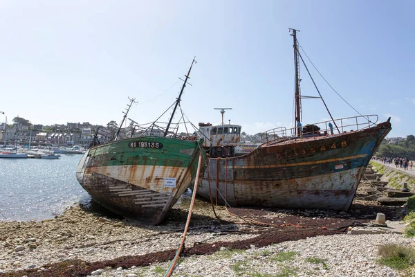 Camaret Sur Mer França Agosto 2016 Vista Cemitério Barco — Fotografia de Stock