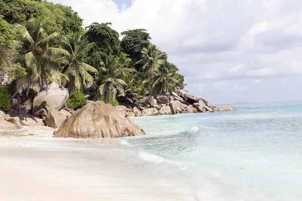 Una Maravillosa Playa Tropical Las Islas Seychelles — Foto de Stock