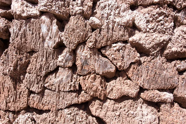 Wall Built Using Salt Pieces Walvis Bay Namibia — Stock Photo, Image