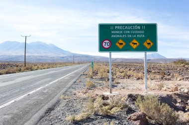 San Pedro de Atacama, Şili - 15 Ağustos 2019: San Pedro rotası