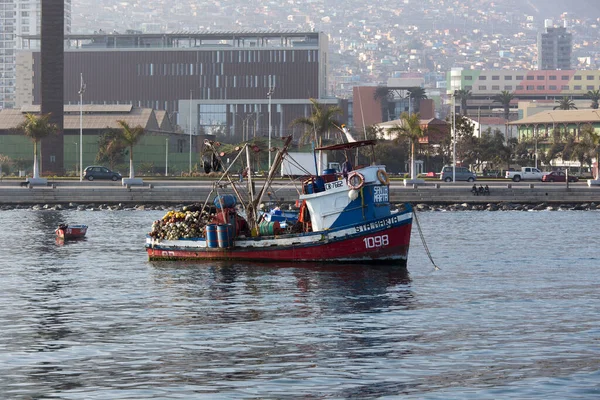 Antofagasta Chile Augusti 2019 Över Båt Antofagastas Hamn — Stockfoto