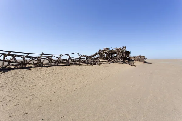 Costa Del Esqueleto Namibia Agosto 2018 Antigua Plataforma Perforación Petrolera — Foto de Stock