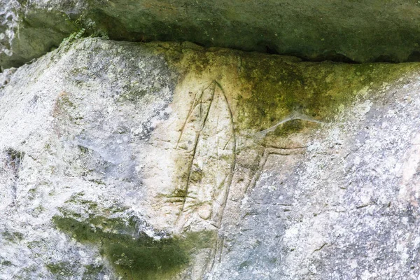View Petroglyph Valdassa North Italy — Stock Photo, Image