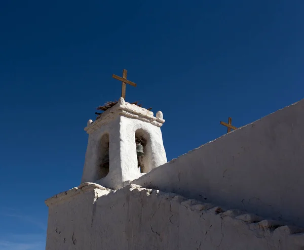 Chiu Chiu Cile Agosto 2019 Veduta Della Chiesa Bianca Chiu — Foto Stock