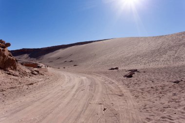 San Pedro de Atacama, Şili - 14 Ağustos 2019: Şili 'deki Mars Vadisi
