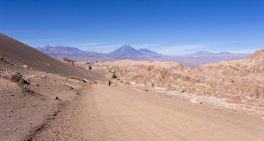 San Pedro de Atacama, Şili - 14 Ağustos 2019: Şili 'deki Mars Vadisi