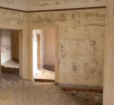 Pomona, Namibya - 16 Ağustos 2018: Pomona, hayalet elmas kasabası