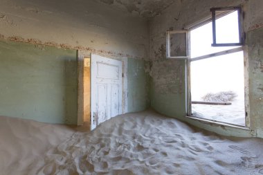 Pomona, Namibya - 16 Ağustos 2018: Pomona, hayalet elmas kasabası