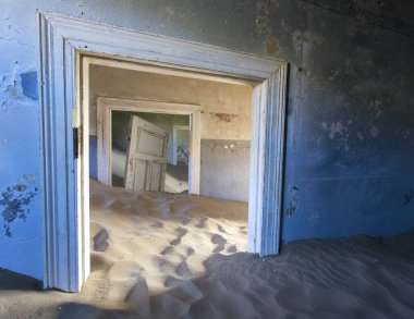 Pomona, Namibya - 16 Ağustos 2018: Pomona, hayalet elmas kasabası